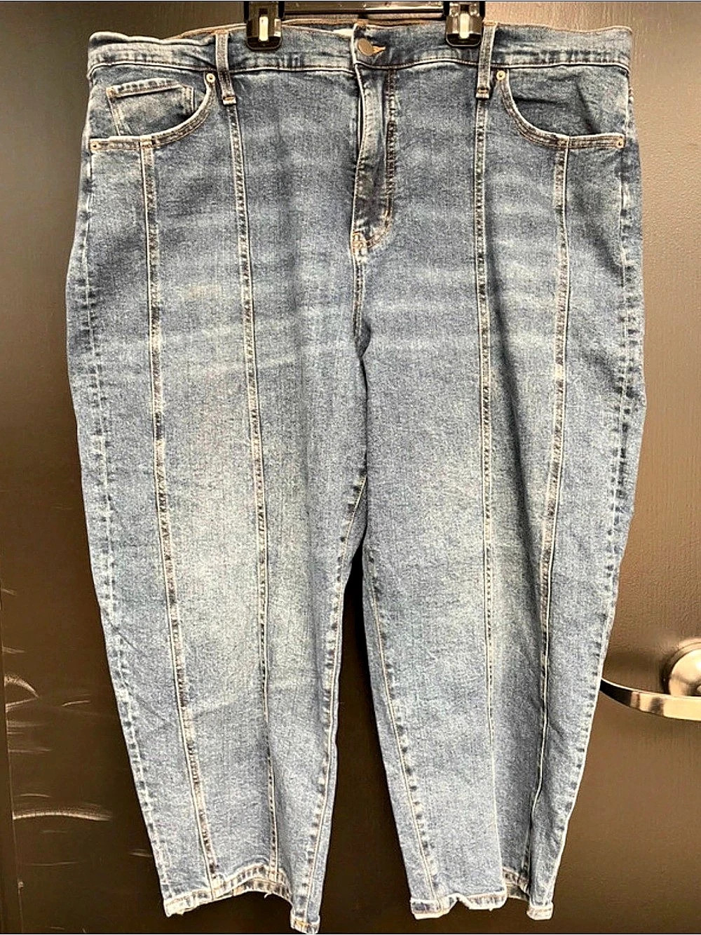 Jessica Simpson High Rise barrel Leg Jeans Blue Size 20W